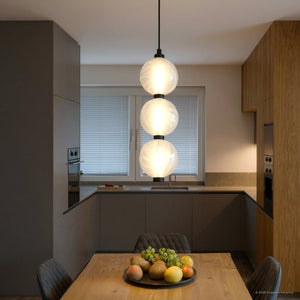 Urban Ambiance - Pendant - UQL6281 Scandinavian Indoor Pendant, 17.75''H x 5.25''W x 5.25''Dep, Matte Black Finish, Leesburg Collection - 