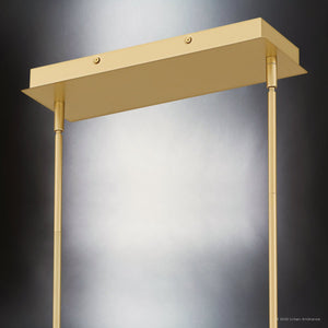 Urban Ambiance - Chandelier - UQL6291 Glam Indoor Chandelier, 10.25''H x 48.00''W x 9.25''Dep, Soft Gold Finish, Menden Collection - 