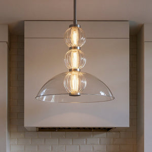 Urban Ambiance - Pendant - UQL6300 Transitional Indoor Pendant, 12.50''H x 12.00''W x 12.00''Dep, Polished Chrome Finish, Portage Collection - 