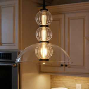 Urban Ambiance - Pendant - UQL6301 Transitional Indoor Pendant, 12.50''H x 12.00''W x 12.00''Dep, Matte Black Finish, Portage Collection - 