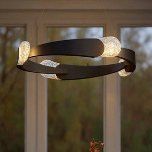 Urban Ambiance - Pendant - UQL6322 Contemporary Indoor Pendant, 4.00''H x 24.00''W x 24.00''Dep, Matte Black Finish, Binghamton Collection - 