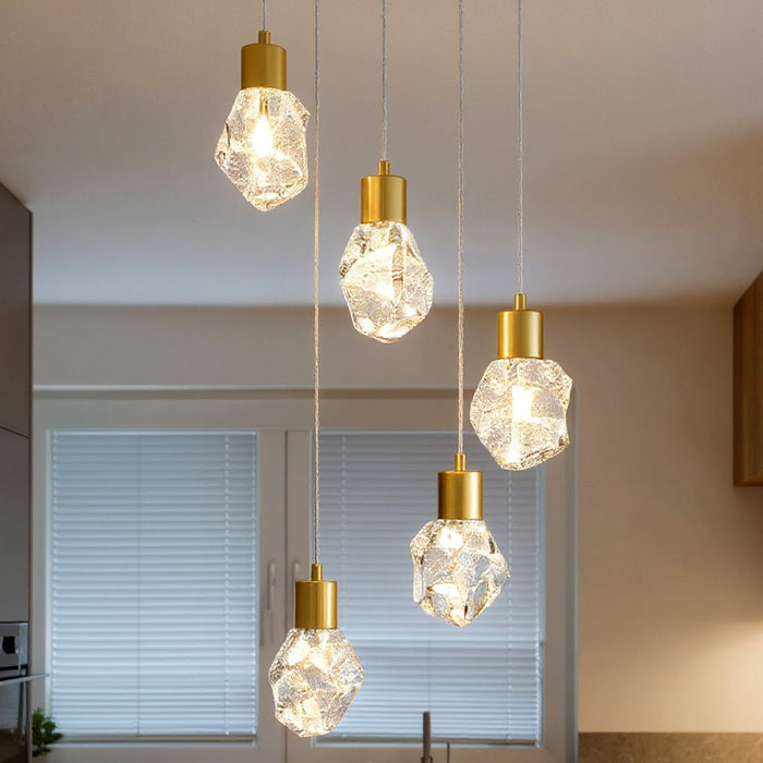 UQL6331 Luxe Industrial Indoor Pendant, 7.00''H x 14.50''W x 14.50''Dep, Brushed Gold Finish, Altoona Collection