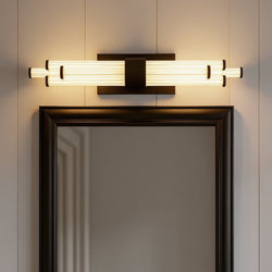 Urban Ambiance - Bath Light - UQL6354 Luxe Industrial Indoor Bath Light, 4.50''H x 24.00''W x 3.75''Dep, Matte Black Finish, Farmington Collection - 