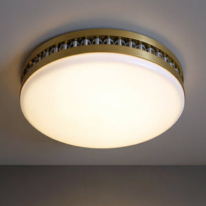 Urban Ambiance - Ceiling Light - UQL6377 Old World Indoor Ceiling Light, 3.50''H x 16.00''W x 16.00''Dep, Brushed Gold Finish, Lacey Collection - 