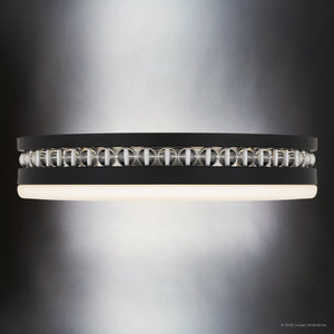 Urban Ambiance - Ceiling Light - UQL6378 Old World Indoor Ceiling Light, 3.50''H x 16.00''W x 16.00''Dep, Matte Black Finish, Lacey Collection - 