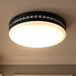 Urban Ambiance - Ceiling Light - UQL6378 Old World Indoor Ceiling Light, 3.50''H x 16.00''W x 16.00''Dep, Matte Black Finish, Lacey Collection - 