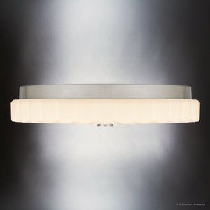 Urban Ambiance - Ceiling Light - UQL6379 Traditional Indoor Ceiling Light, 3.25''H x 16.00''W x 16.00''Dep, Brushed Nickel Finish, Lacey Collection - 