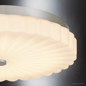 Urban Ambiance - Ceiling Light - UQL6379 Traditional Indoor Ceiling Light, 3.25''H x 16.00''W x 16.00''Dep, Brushed Nickel Finish, Lacey Collection - 