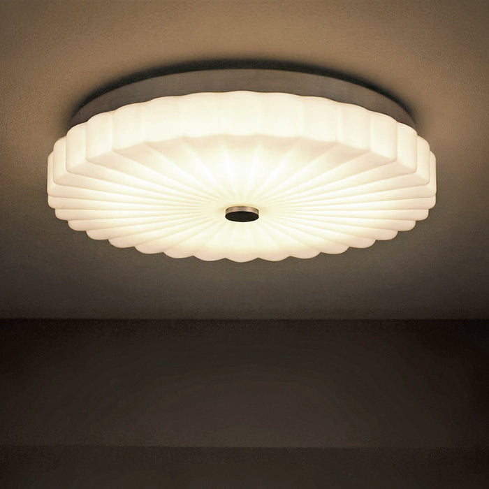 UQL6379 Traditional Indoor Ceiling Light, 3.25''H x 16.00''W x 16.00''Dep, Brushed Nickel Finish, Lacey Collection