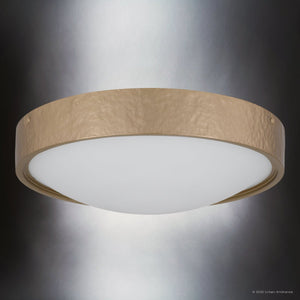 Urban Ambiance - Ceiling Light - UQL6384 Modern Indoor Ceiling Light, 5.00''H x 16.00''W x 16.00''Dep, Bronze Gold Finish, Lacey Collection - 