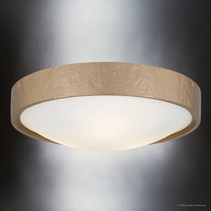 Urban Ambiance - Ceiling Light - UQL6384 Modern Indoor Ceiling Light, 5.00''H x 16.00''W x 16.00''Dep, Bronze Gold Finish, Lacey Collection - 
