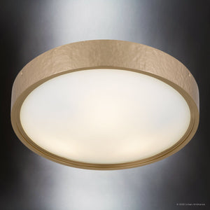 Urban Ambiance - Ceiling Light - UQL6384 Modern Indoor Ceiling Light, 5.00''H x 16.00''W x 16.00''Dep, Bronze Gold Finish, Lacey Collection - 