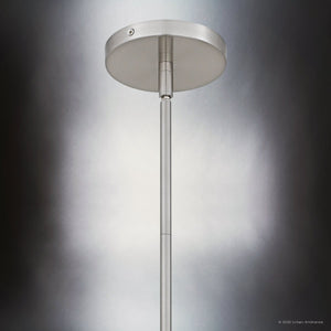 Urban Ambiance - Pendant - UQL6389 Casual Indoor Pendant, 18.00''H x 12.00''W x 12.00''Dep, Brushed Nickel Finish, Lacey Collection - 