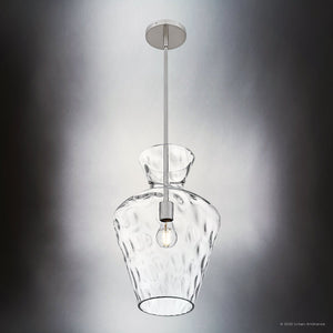 Urban Ambiance - Pendant - UQL6389 Casual Indoor Pendant, 18.00''H x 12.00''W x 12.00''Dep, Brushed Nickel Finish, Lacey Collection - 