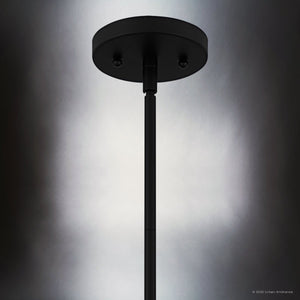 Urban Ambiance - Pendant - UQL6393 Contemporary Indoor Pendant, 13.25''H x 10.50''W x 10.50''Dep, Matte Black Finish, Lacey Collection - 