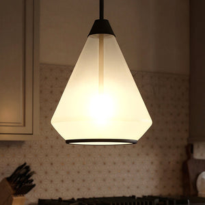 Urban Ambiance - Pendant - UQL6393 Contemporary Indoor Pendant, 13.25''H x 10.50''W x 10.50''Dep, Matte Black Finish, Lacey Collection - 