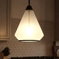 Urban Ambiance - Pendant - UQL6393 Contemporary Indoor Pendant, 13.25''H x 10.50''W x 10.50''Dep, Matte Black Finish, Lacey Collection - 