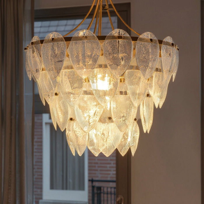 UQL6394 Traditional Indoor Pendant, 35.00''H x 28.00''W x 28.00''Dep, Gold Leaf Finish, Lacey Collection