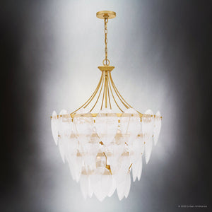 Urban Ambiance - Pendant - UQL6394 Traditional Indoor Pendant, 35.00''H x 28.00''W x 28.00''Dep, Gold Leaf Finish, Lacey Collection - 