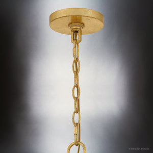 Urban Ambiance - Pendant - UQL6394 Traditional Indoor Pendant, 35.00''H x 28.00''W x 28.00''Dep, Gold Leaf Finish, Lacey Collection - 