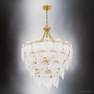 Urban Ambiance - Pendant - UQL6394 Traditional Indoor Pendant, 35.00''H x 28.00''W x 28.00''Dep, Gold Leaf Finish, Lacey Collection - 
