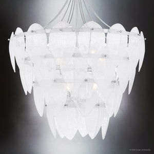 Urban Ambiance - Pendant - UQL6395 Traditional Indoor Pendant, 35.00''H x 28.00''W x 28.00''Dep, Silver Leaf Finish, Lacey Collection - 
