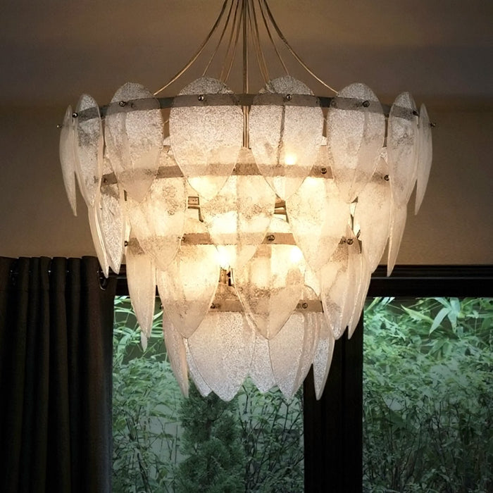 UQL6395 Traditional Indoor Pendant, 35.00''H x 28.00''W x 28.00''Dep, Silver Leaf Finish, Lacey Collection