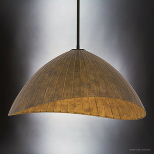 Urban Ambiance - Pendant - UQL6398 Coastal Indoor Pendant, 12.25''H x 24.00''W x 21.50''Dep, Matte Black Finish, Lacey Collection - 