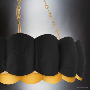Urban Ambiance - Pendant - UQL6399 Cosmopolitan Indoor Pendant, 30.25''H x 24.00''W x 24.00''Dep, Matte Black Finish, Lacey Collection - 