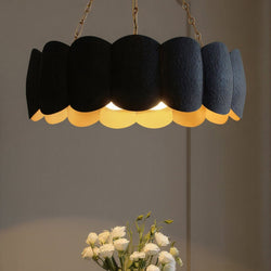 Urban Ambiance - Pendant - UQL6399 Cosmopolitan Indoor Pendant, 30.25''H x 24.00''W x 24.00''Dep, Matte Black Finish, Lacey Collection - 