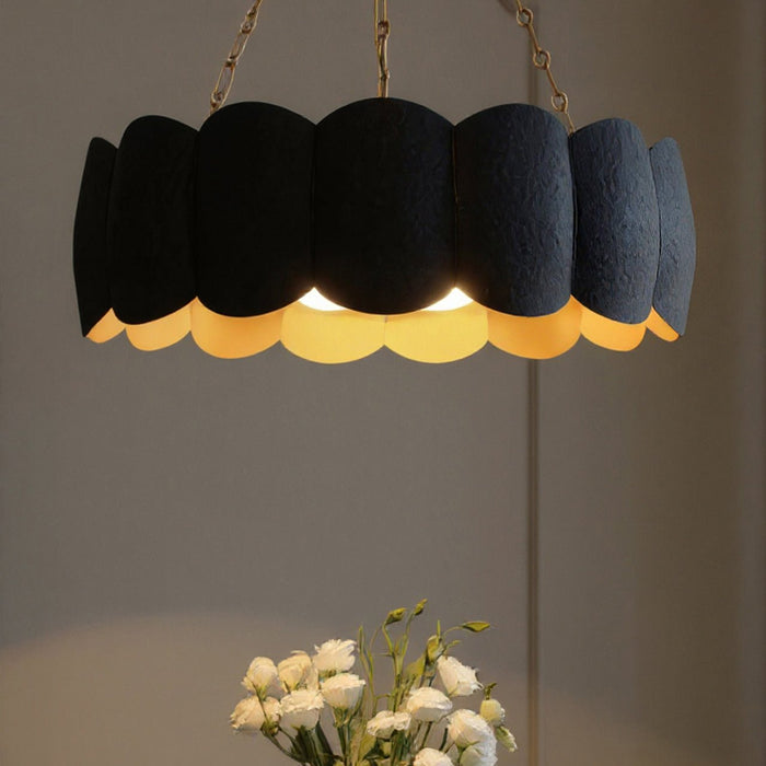 UQL6399 Cosmopolitan Indoor Pendant, 30.25''H x 24.00''W x 24.00''Dep, Matte Black Finish, Lacey Collection