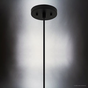 Urban Ambiance - Pendant - UQL6400 Coastal Indoor Pendant, 28.75''H x 28.00''W x 28.00''Dep, Matte Black Finish, Lacey Collection - 