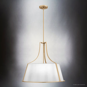 Urban Ambiance - Pendant - UQL6401 New Traditional Indoor Pendant, 22.75''H x 24.00''W x 24.00''Dep, Bronze Gold Finish, Lacey Collection - 