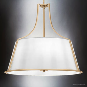Urban Ambiance - Pendant - UQL6401 New Traditional Indoor Pendant, 22.75''H x 24.00''W x 24.00''Dep, Bronze Gold Finish, Lacey Collection - 
