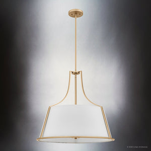 Urban Ambiance - Pendant - UQL6401 New Traditional Indoor Pendant, 22.75''H x 24.00''W x 24.00''Dep, Bronze Gold Finish, Lacey Collection - 