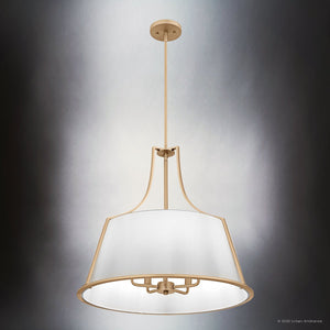 Urban Ambiance - Pendant - UQL6401 New Traditional Indoor Pendant, 22.75''H x 24.00''W x 24.00''Dep, Bronze Gold Finish, Lacey Collection - 