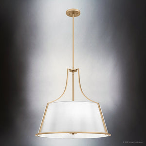 Urban Ambiance - Pendant - UQL6401 New Traditional Indoor Pendant, 22.75''H x 24.00''W x 24.00''Dep, Bronze Gold Finish, Lacey Collection - 