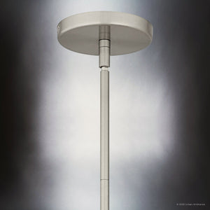 Urban Ambiance - Pendant - UQL6404 Modern Indoor Pendant, 10.25''H x 10.00''W x 10.00''Dep, Brushed Nickel Finish, Lacey Collection - 