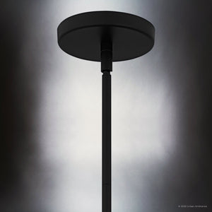 Urban Ambiance - Pendant - UQL6406 Modern Indoor Pendant, 10.25''H x 10.00''W x 10.00''Dep, Matte Black Finish, Lacey Collection - 