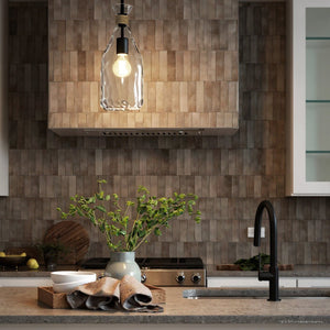 Urban Ambiance - Pendant - UQL6408 Coastal Indoor Pendant, 14.50''H x 6.00''W x 6.00''Dep, Matte Black Finish, Lacey Collection - 