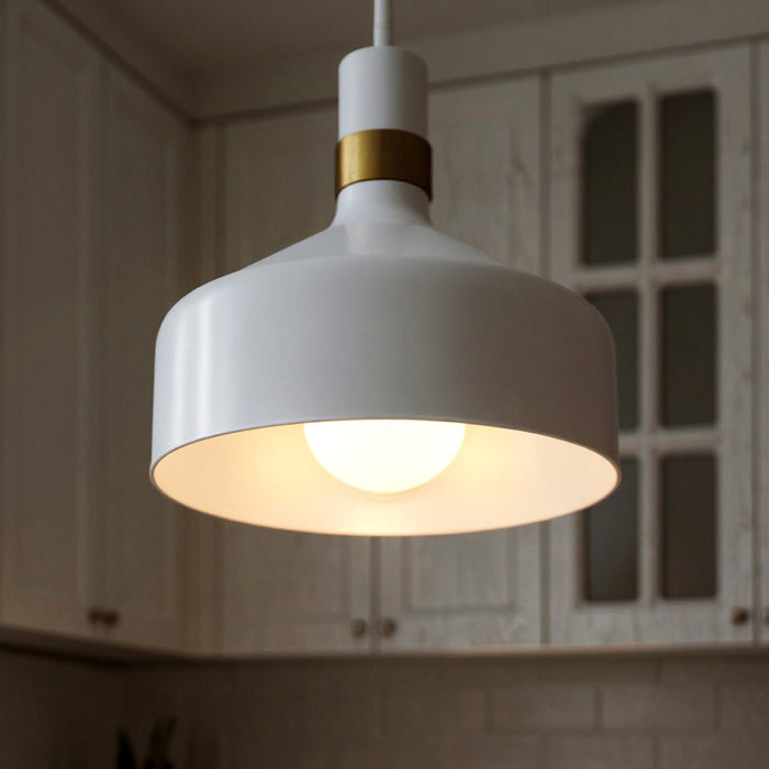 UQL6410 Modern Indoor Pendant, 11.00''H x 10.00''W x 10.00''Dep, Matte White Finish, Lacey Collection