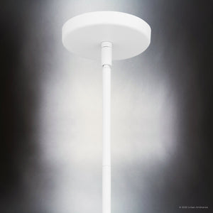 Urban Ambiance - Pendant - UQL6410 Modern Indoor Pendant, 11.00''H x 10.00''W x 10.00''Dep, Matte White Finish, Lacey Collection - 