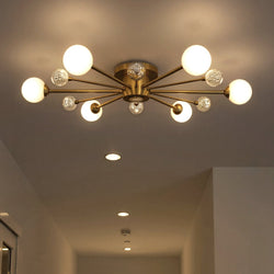 Urban Ambiance - Ceiling Light - UQL6411 Modern Indoor Ceiling Light, 4.25''H x 30.00''W x 30.00''Dep, Brushed Gold Finish, Lacey Collection - 
