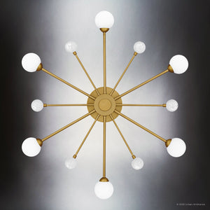 Urban Ambiance - Ceiling Light - UQL6411 Modern Indoor Ceiling Light, 4.25''H x 30.00''W x 30.00''Dep, Brushed Gold Finish, Lacey Collection - 