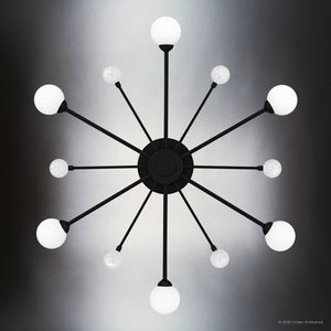 Urban Ambiance - Ceiling Light - UQL6412 Modern Indoor Ceiling Light, 4.25''H x 30.00''W x 30.00''Dep, Matte Black Finish, Lacey Collection - 