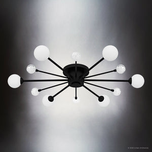 Urban Ambiance - Ceiling Light - UQL6412 Modern Indoor Ceiling Light, 4.25''H x 30.00''W x 30.00''Dep, Matte Black Finish, Lacey Collection - 