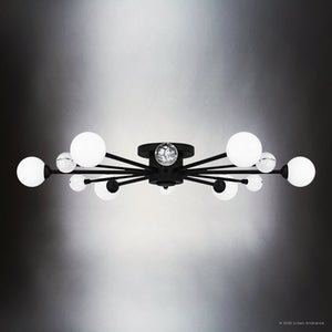 Urban Ambiance - Ceiling Light - UQL6412 Modern Indoor Ceiling Light, 4.25''H x 30.00''W x 30.00''Dep, Matte Black Finish, Lacey Collection - 