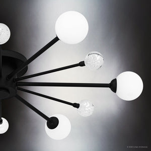 Urban Ambiance - Ceiling Light - UQL6412 Modern Indoor Ceiling Light, 4.25''H x 30.00''W x 30.00''Dep, Matte Black Finish, Lacey Collection - 