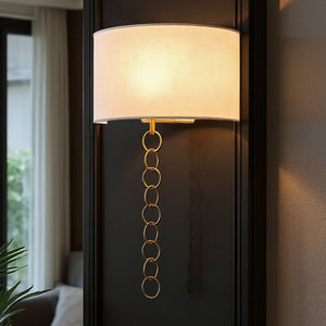 Urban Ambiance - Wall Sconce - UQL6424 Traditional Indoor Wall Sconce, 22.75''H x 13.00''W x 6.00''Dep, Brushed Gold Finish, Lacey Collection - 