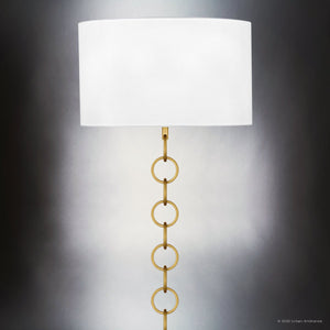 Urban Ambiance - Wall Sconce - UQL6424 Traditional Indoor Wall Sconce, 22.75''H x 13.00''W x 6.00''Dep, Brushed Gold Finish, Lacey Collection - 